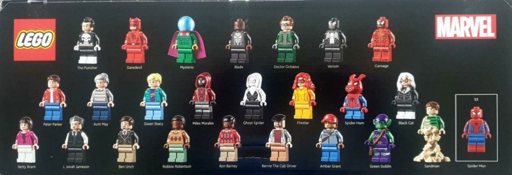 image of all the minifigures in the daily bugle set