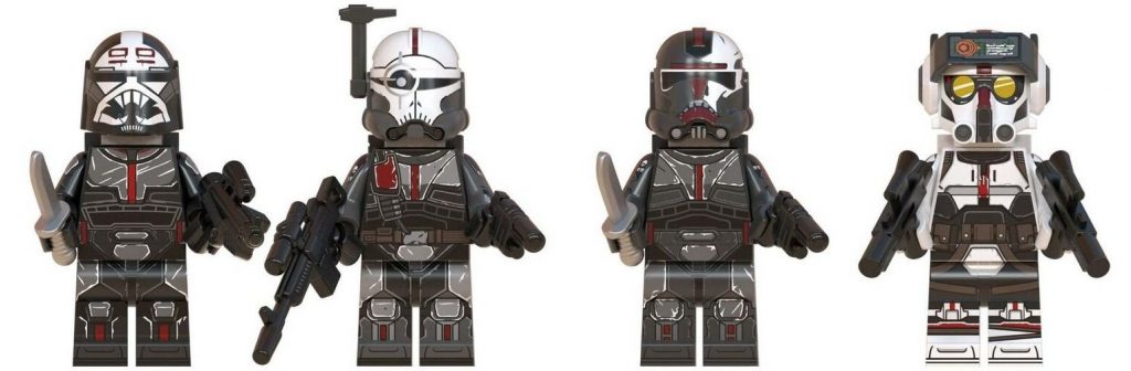 A selection of off-brand Bad Batch minifigures