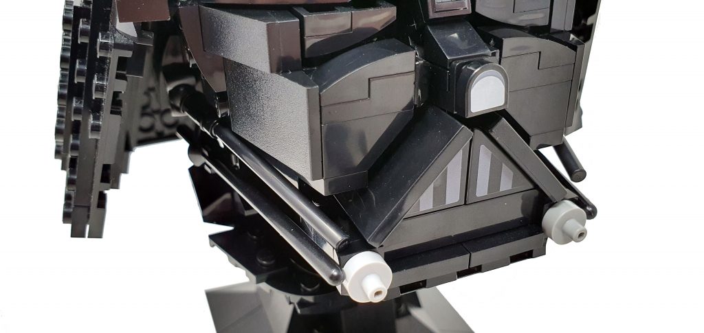 image of the mouth and nose area of the darth vader helmet lego set