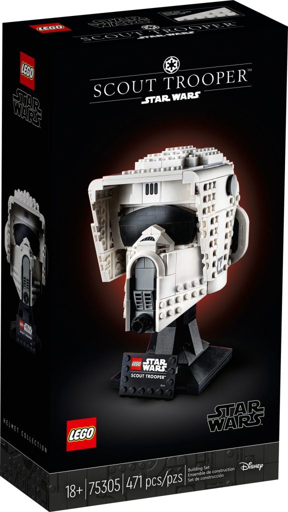 official boxart for the scout trooper helmet lego set