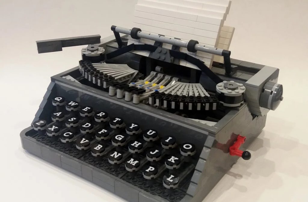 Image of the original LEGO ideas submission for the typewriter set