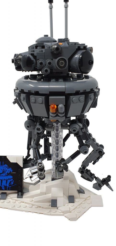 image to compare to reference material of the imperial probe droid lego set