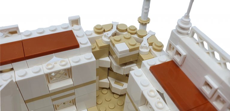 image showing the build inside the corner section of the lego architecture taj mahal set