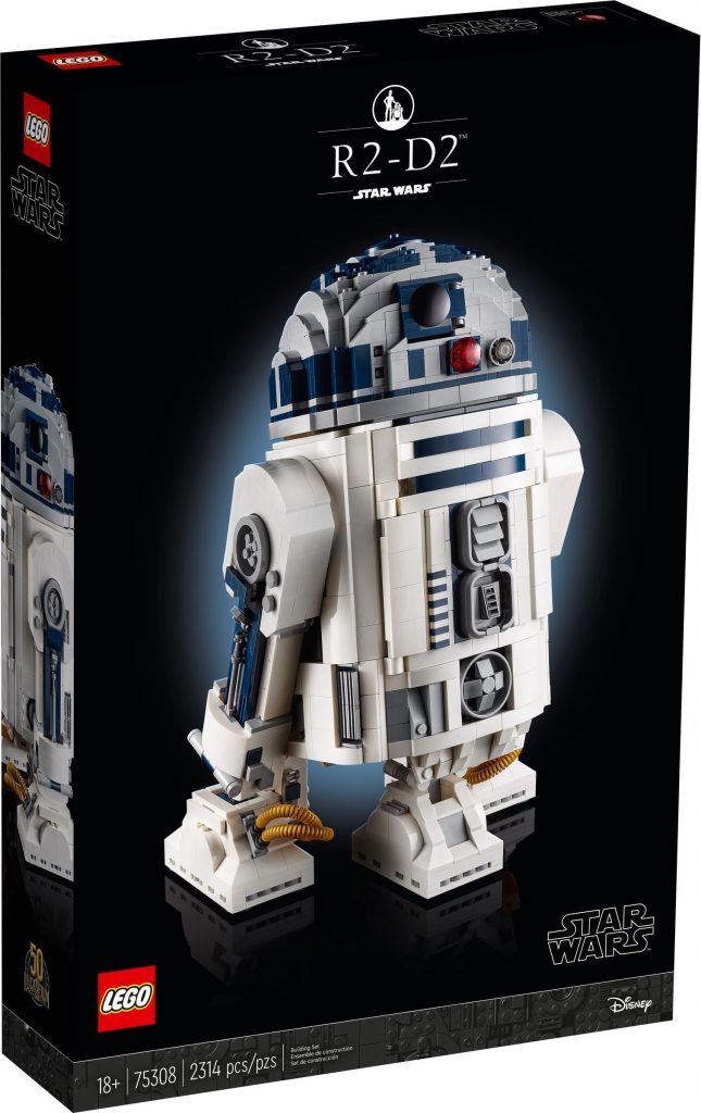 official boxart for the lego r2d2 set