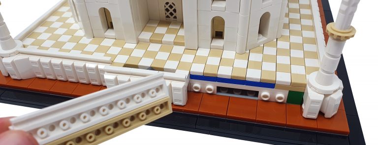 image showing the outside walls construction of the lego architecture taj mahal set